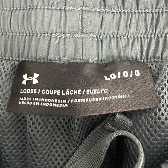 Under Armour Mens Loose Fit Athletic Pants LG Green & Black Lightweight - Picture 4 of 6